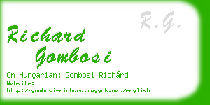 richard gombosi business card